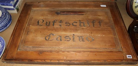 German Zepplin casino sign